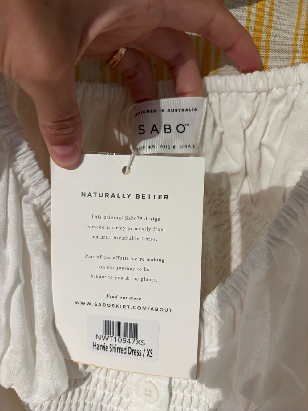 NWT Sabo Skirt White Puff-Sleeve Mini Dress - Picture 2 of 5